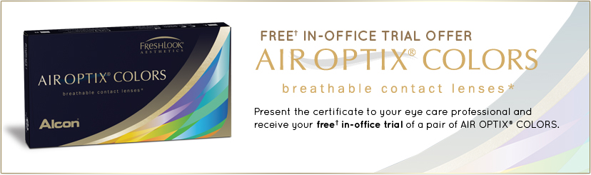 Free † trial offer AIR OPTIX ® COLORS breathable* contact lenses